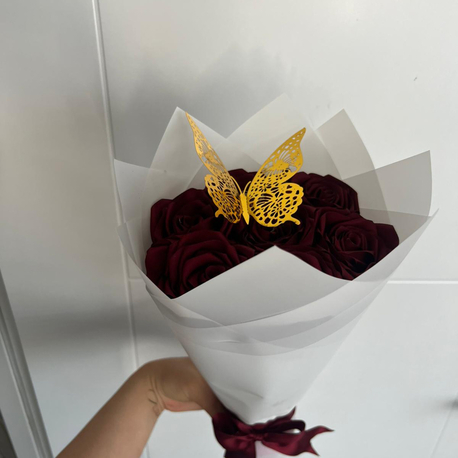 bordo gül buket’i