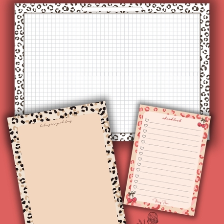 Leopar Set Notepad ( Seçeneklerden seçebilirsiniz) 
