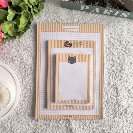 Uykucu Kedi Notepad set  ( Tekli alım için seçeneklerden seçiniz) 
