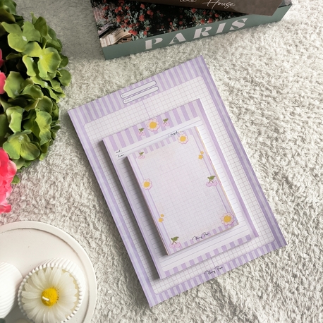 Mor Notepad Set  ( Tekli alım için seçeneklerden seçiniz) 