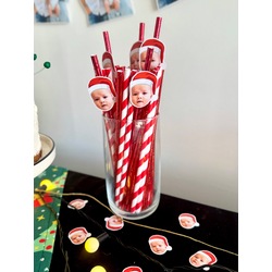 Kişiye Özel Yılbaşı Pipetleri - Custom Christmas Straws 