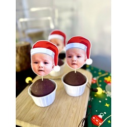 Kişiye Özel Yılbaşı Kapkek Süsleri - Christmas Cupcake Topper