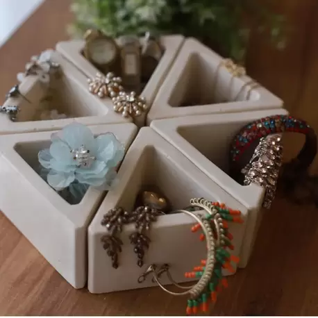 Dekoratif Bitki Sukulent Saksı Takı Eşya Organizer Kaktüs Saksısı (6 ADET)