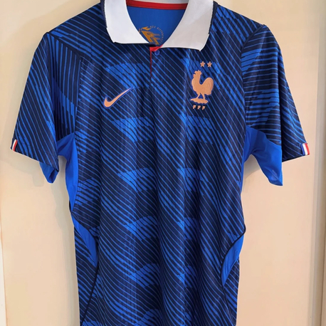2026-27 Fransa Lacivert Yakalı Kabartma Logo X Jersey