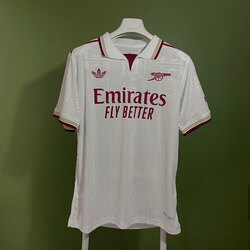 2025-26 Arsenal Alternatif Dış Saha Beyaz X İsimsiz Jersey