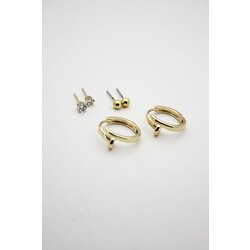 Altılı Set Küpe | Gold