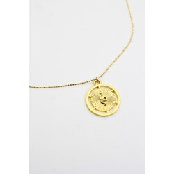 Yılan Plaka Kolye | Gold