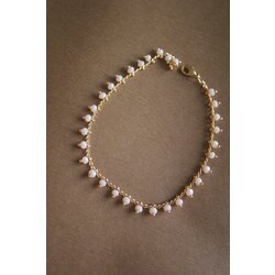 Pembe Kristal Taşlı Halhal