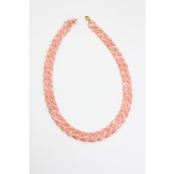 Pembe Reçine Zincir Kolye