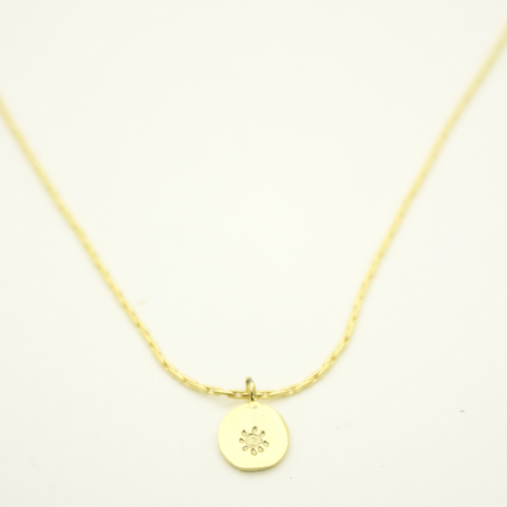 Mini Pul Kolye | Gold | SANA ÖZEL