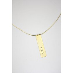 İnce Plaka Kolye | Gold | SANA ÖZEL