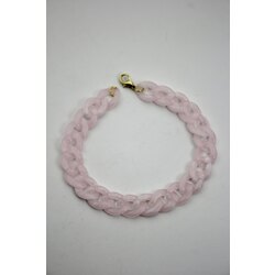 Toz Pembe Reçine Zincir Bileklik