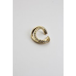 Çelik İkili Kıkırdak Küpesi | Gold