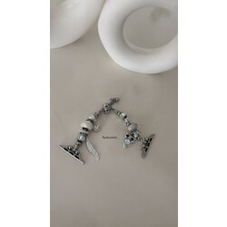 Apple Watch uyumlu Baykuş Motifli Pandora Charm Kordon 44-45-46-49 mm