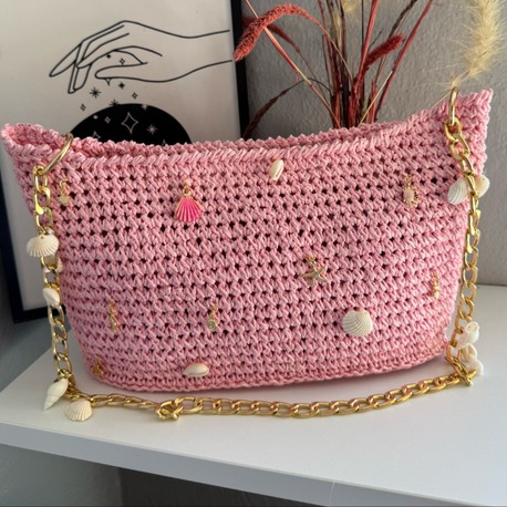 rose pink shell bag 