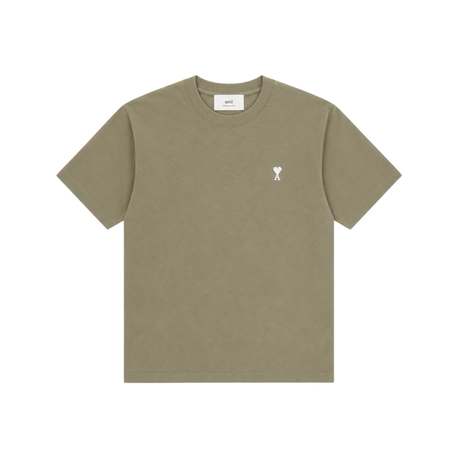 Ami Paris Khaki Mini Logo T-Shirt