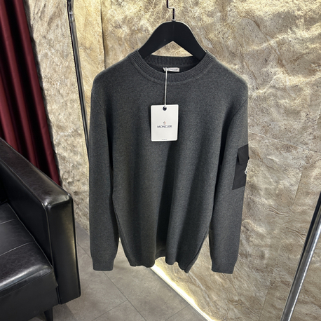 Moncler Kol Cep Detaylı Antrasit Kazak