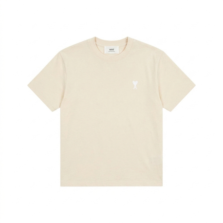 Ami Paris Khaki Mini Logo T-Shirt