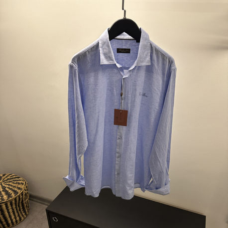 Loro Piana Blue Linen Shirt