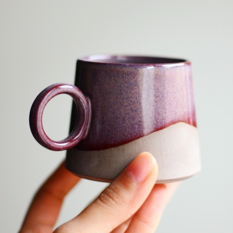 Double Türk Kahvesi Fincan - Plum