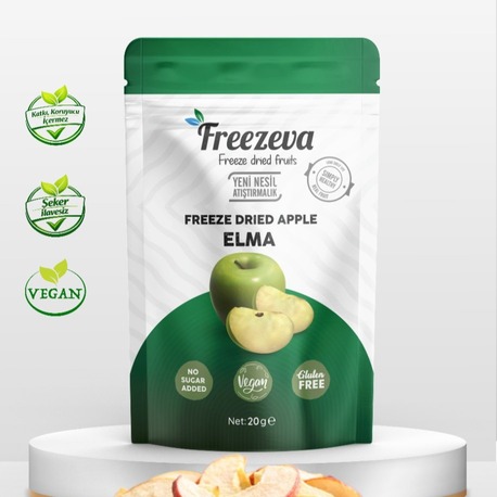 Dondurularak Kurutulmuş Elma (Kırmızı) 20 gr - Freeze Dried Elma Kuru Meyve Cipsi