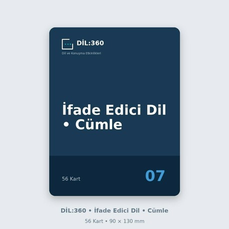DİL:360 İfade Edici Dil ve Cümle | 56 Eğitim Kartı