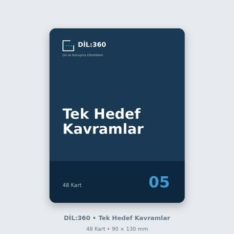 DİL:360 Tek Hedef Kavramlar | 48 Eğitim Kartı