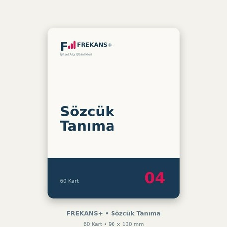 FREKANS+ Sözcük Tanıma | 60 Eğitim Kartı