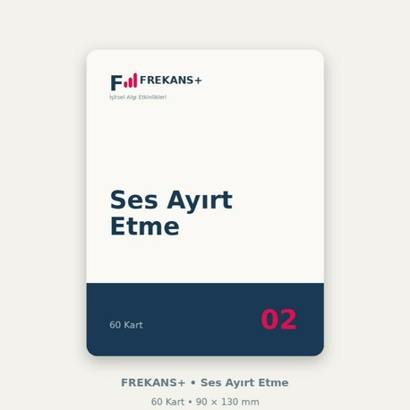 FREKANS+ Ses Ayırt Etme | 60 Eğitim Kartı