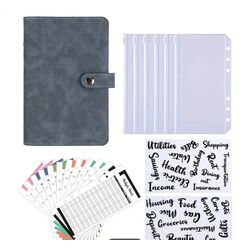Koyu Mavi A6 Çıtçıtlı Bütçe Planlayıcı 
