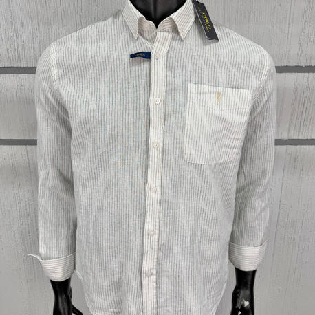 Polo Ralph Lauren Erkek Regular Fit Beyaz Keten Gömlek