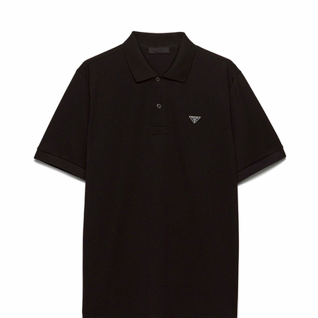 Prada Erkek Regular Fit Siyah Polo Yaka Tişört