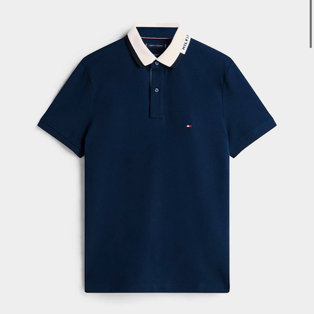 Tommy Hilfiger Erkek Regular Fit Lacivert Polo Yaka Tişört