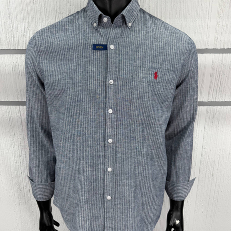 Polo Ralph Lauren Erkek Regular Fit Lacivert Keten Gömlek