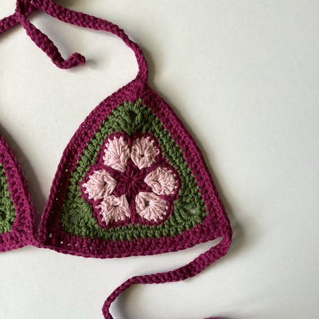 çiçek bikini üstü