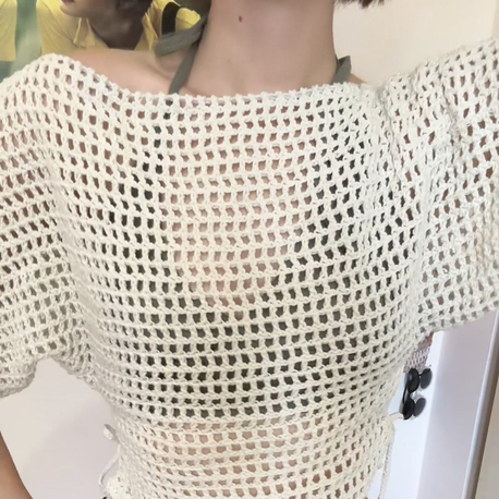 mesh top by twilescrochet