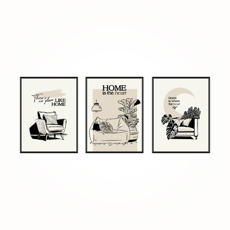 Home Koleksiyonu – Çerçeveli Poster Seti