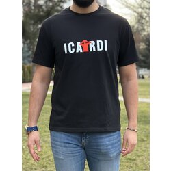 Icardi Gol Sevinci Özel Baskılı Siyah Tshirt
