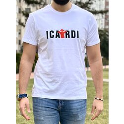 Icardi Gol Sevinci Özel Baskılı Beyaz Tshirt