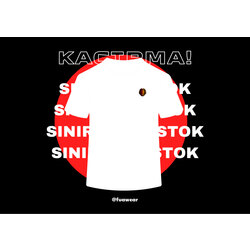 Aslan Logolu Özel Baskılı Beyaz Tshirt