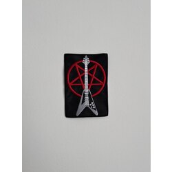 Gitarlı Pentagram Patch