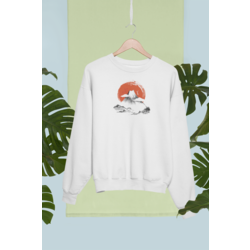 %100 Pamuk Oversize Kalıp Japon Figürlü Tasarımlı Unisex SweaetShirt