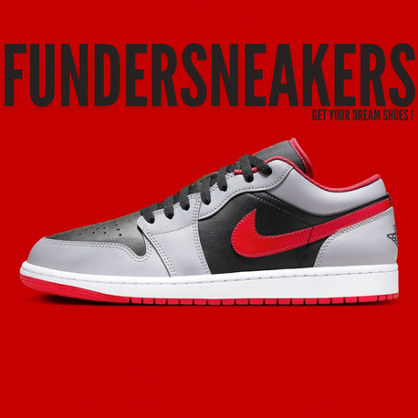 Nike Air Jordan 1 Low Channels A Familiar Look In “Cement Grey/Fire Red”