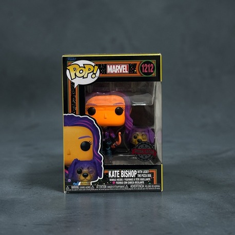 Funko Pop: Kate Bishop with Lucky the Pizza Dog #1212 (Blacklight / Special Edition)
