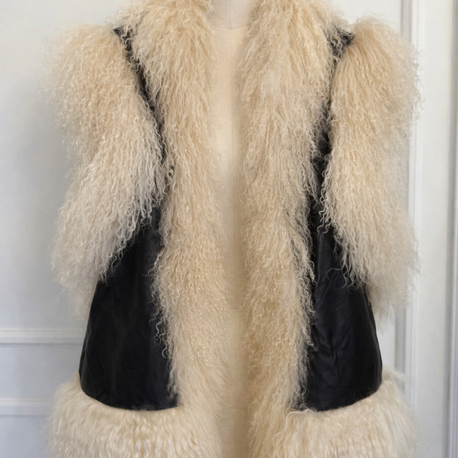Mongolian Luxe Vest/dark brown