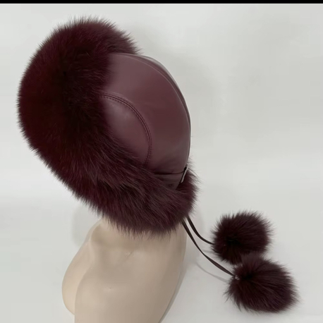 Ushanka hat /burgundy 