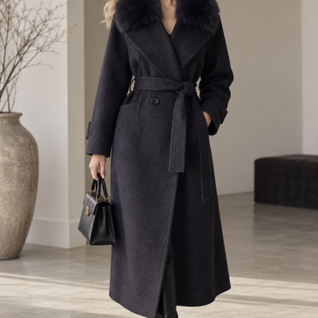 Leonie long fur coat