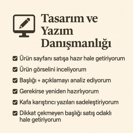 Tasarım ve Yazım Danışmanlığı | Ürün Sayfanı Satışa Hazır Hale Getir! 