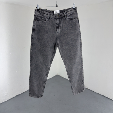 Boyfriend Yıkamalı Gri Jean