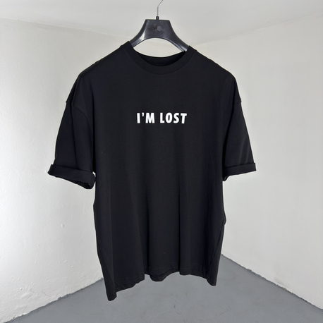 I'm Lost Tee siyah